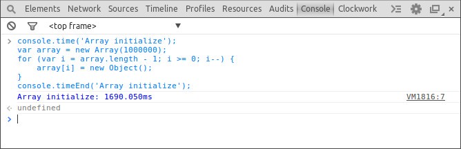 Chrome Dev Tools: calculate passed time