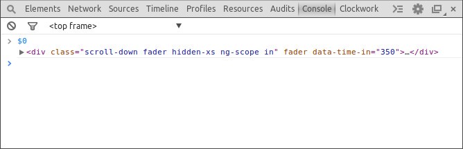 Chrome Dev Tools: last output