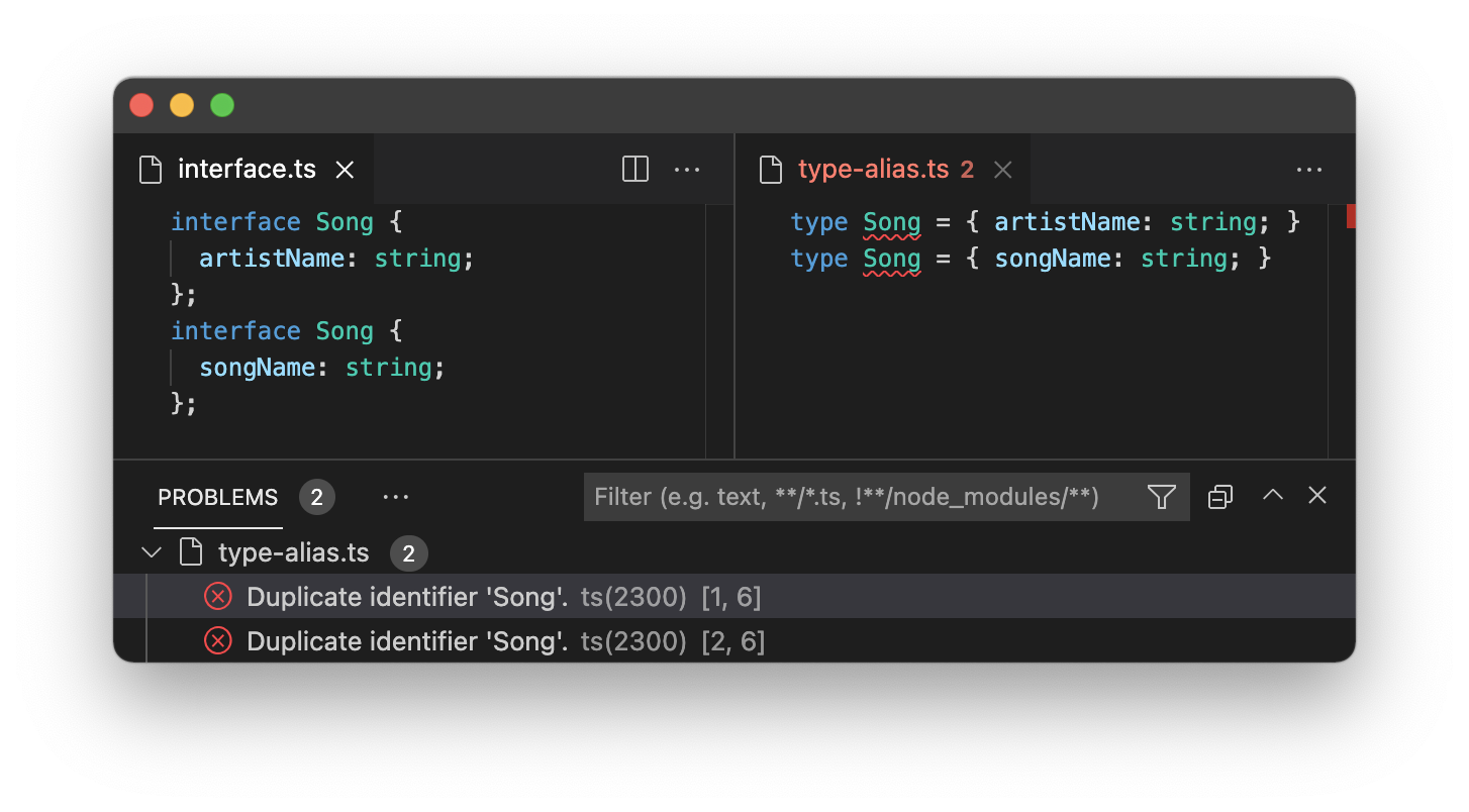 Augment existing types comparison in TypeScript